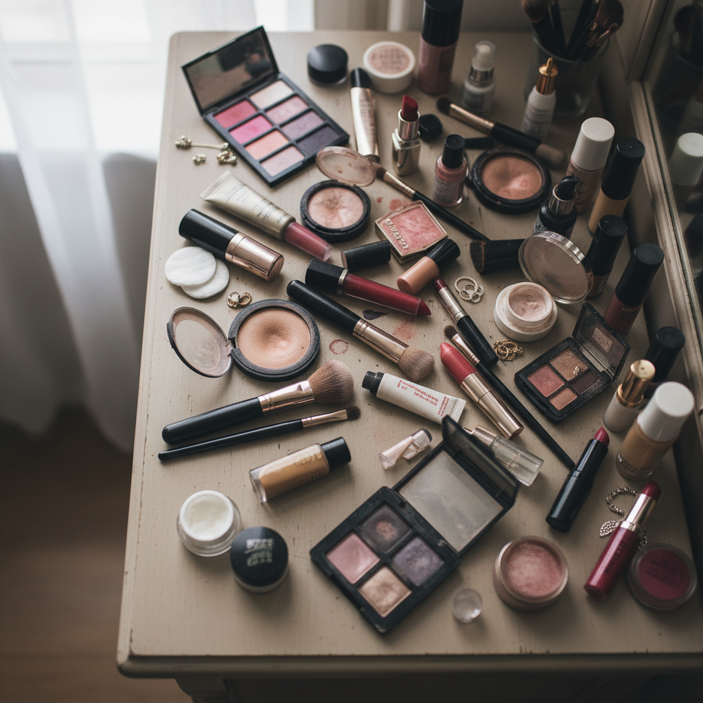 Before – Messy Table